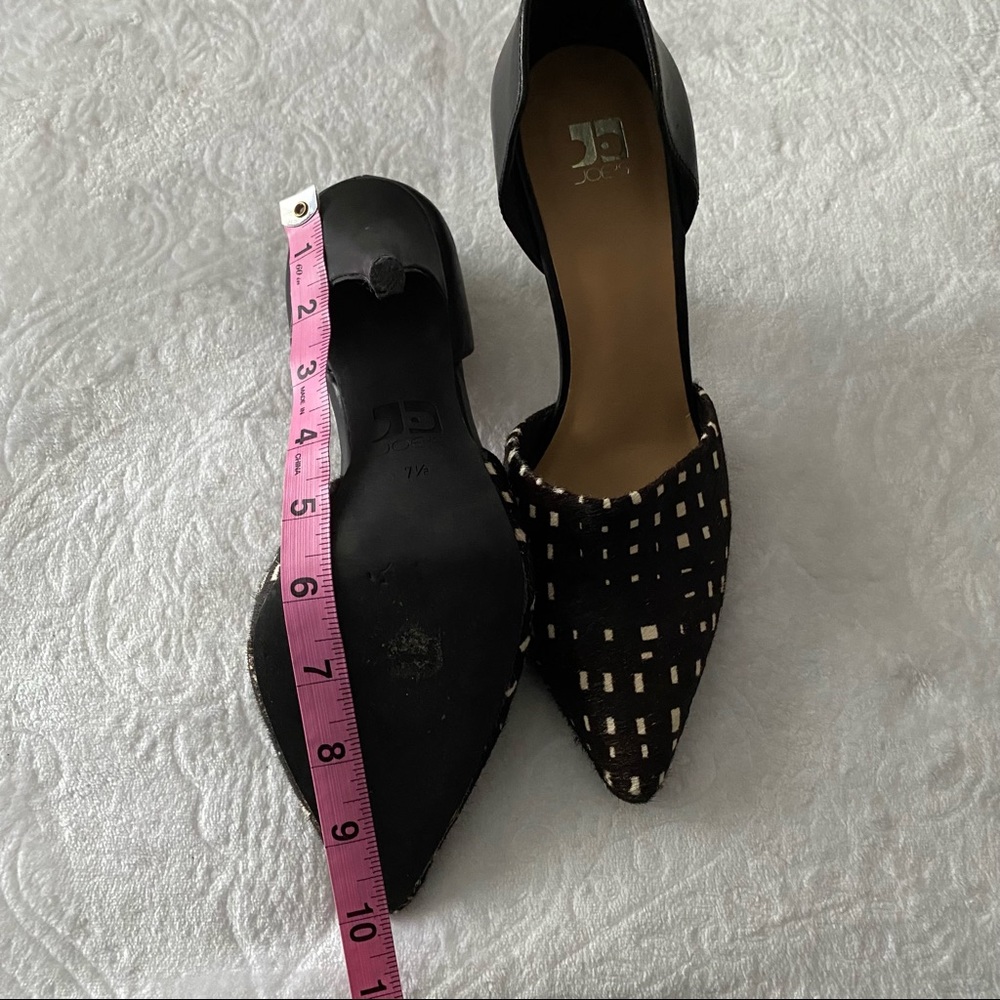 Joes Jeans Calf Hair D’orsay Pointed Toe Heels - Picture 9 of 14